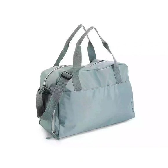 DSW  Blue Gym Bag Nylon-Top zip closure 17" L x 7½" W x 12" H NEW - Picture 5 of 9